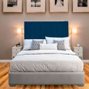 Ver imagem 2 de Cabeceira Estofada Moderna e Elegante para Cama de Casal 140 Eros Suede