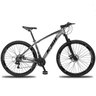 Bicicleta Aro 29 ksw XLT 21V Câmbios e Trocador Shimano Freio a Disco MTB - Cinza+Preto - 21 - 1