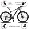 Bicicleta Aro 29 ksw XLT 21V Câmbios e Trocador Shimano Freio a Disco MTB - Cinza+Preto - 21 - 2