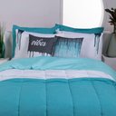Ver imagem 3 de Kit Edredom Linho Colorful Casal King 5 Peças 100% Poliéster - Verde