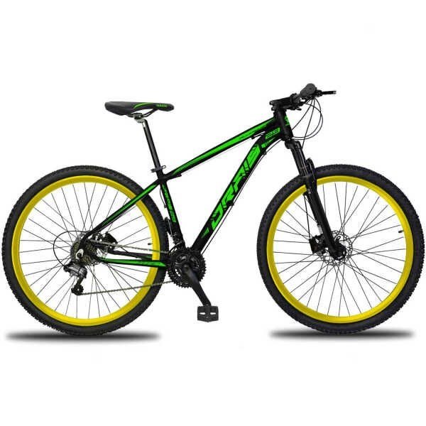 Bicicleta 27V Aro 29 Drais Clean Câmbio Shimano Freio Hidráulico Alumínio MTB - Verde+Amarelo - 17 - 1