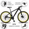 Bicicleta 27v Aro 29 Drais Clean Câmbio Shimano Freio Hidráulico Alumínio Mtb - Preto+amarelo - 19 - 2