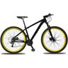 Bicicleta 27v Aro 29 Drais Clean Câmbio Shimano Freio Hidráulico Alumínio Mtb - Preto+amarelo - 19 - 1