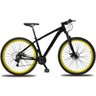 Bicicleta Aro 29 Drais Clean 24v Câmbios Shimano Freios a Disco Alumínio MTB - Preto+Amarelo - 15 - 1