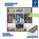 Ver imagem 6 de Guarda Roupa Casal 3 Portas de Correr 4 Gavetas Cronos -Mt- Rei de Casa Freijó