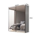 Ver imagem 4 de Guarda Roupa Veneto 183x230cm em MDF 2 Portas Espelhadas Cinza 1001