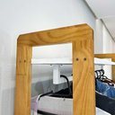 Ver imagem 4 de Arara de Roupas Linea Ample sem Porta sem Gavetas Madeira Pinus 100cm Branco e Nozes Artfactory