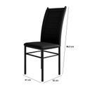 Ver imagem 4 de Mesa Compact 109x68cm Tampo em MDF com 4 Cadeiras Tokio Preto/Nature
