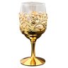 Cálice com moldura metálica, Cálice dourado, Copo de vinho, estilo retro elegante, copo para festa,  - 1