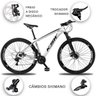 Bicicleta Aro 29 KSW XLT 21V Câmbios e Trocador Shimano Freio a Disco MTB - Branco+Preto - 19 - 2