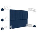 Ver imagem 4 de Cabeceira Estofada Carla 160 Cm Suede Azul Marinho