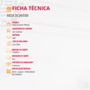 Ver imagem 5 de Mesa para Sala de Jantar Olimpia 120cm Em MDF e Vidro Canto Reto