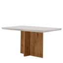 Ver imagem 1 de Mesa para Sala de Jantar Olimpia 120cm Em MDF e Vidro Canto Reto