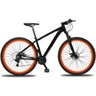 Bicicleta Drais Clean Aro 29 Câmbios Shimano 21v Freios a Disco Alumínio MTB - Preto+Laranja - 21 - 1
