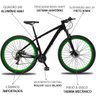 Bicicleta Aro 29 Drais Clean 21v Freios a Disco Alumínio Mtb - Preto+verde - 19 - 2