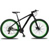Bicicleta Aro 29 Drais Clean 21v Freios a Disco Alumínio Mtb - Preto+verde - 19 - 1