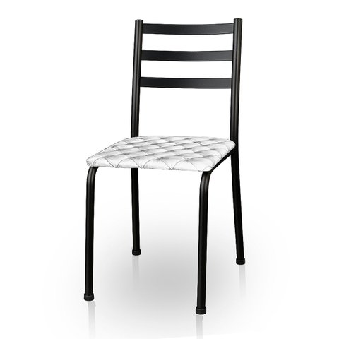 Cadeira para Mesa de Jantar Cozinha Assento Estofado Isa Capitone