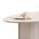 Ver imagem 5 de Mesa para Sala de Jantar 218cm com Tampo Elipse Orgânico com Vidro Liz Branco/Off White