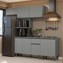 Ver imagem 1 de Armário de Cozinha Completa 240 Cm Cinza Nice Madesa 06
