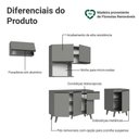 Ver imagem 4 de Armário de Cozinha Completa 240 Cm Cinza Nice Madesa 06