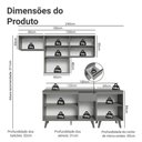 Ver imagem 3 de Armário de Cozinha Completa 240 Cm Cinza Nice Madesa 06
