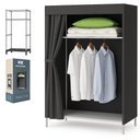 Ver imagem 4 de Guarda Roupa Portatil Arara Cabideiro Armario Organizador Prateleiras Compacto Quarto Closet Camping