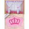 Kit Combo Decoração Quarto de Criança = Cortina Sonho + Tapete Coroa - Rosa - 1