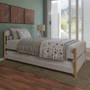 Ver imagem 4 de Cama Auxiliar Infantil Solteiro Empilhável Arredus em Madeira Maçica/MDF Branco/Marrom