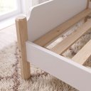 Ver imagem 5 de Cama Auxiliar Solteiro Infantil Empilhável Madeira e MDF Branco e Natural