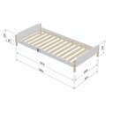 Ver mais imagens de Cama Auxiliar Solteiro Infantil Empilhável Madeira e MDF Branco e Natural