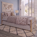 Ver imagem 7 de Cama Auxiliar Solteiro Infantil Empilhável Madeira e MDF Branco e Natural