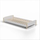 Ver imagem 2 de Cama Auxiliar Infantil Solteiro Empilhável Arredus em Madeira Maçica/MDF Branco/Marrom