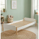 Ver imagem 1 de Cama Auxiliar Infantil Solteiro Empilhável Arredus em Madeira Maçica/MDF Branco/Marrom