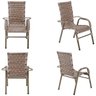 Cadeiras para Jardim Varanda Lazer Area Externa Relaxar Edicula Biquini Fibra Sintetica Capuccino - 4