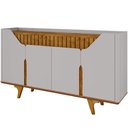 Ver imagem 3 de Aparador Buffet Devon 4 Portas Tampo em MDF Off White e Cinamomo 160cm Lyam Decor