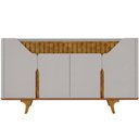 Ver imagem 6 de Aparador Buffet Devon 4 Portas Tampo em MDF Off White e Cinamomo 160cm Lyam Decor