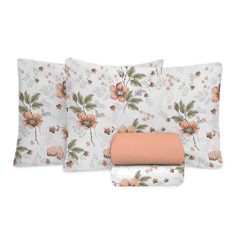 Jogo de Cama King Size 150 Fios Fiori - Júlia (7812)