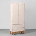 Ver imagem 2 de Guarda-Roupa Theo 2 Portas com Pés Square Mel – Areia Abra Casa