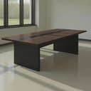 Ver imagem 3 de Mesa Reunião Escritório 6 Lugares Linha Alta 2,40m Freijó