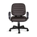 Ver imagem 3 de Cadeira Escritório Plus Size Giratória Costura Marrom