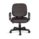 Ver imagem 6 de Cadeira Escritório Plus Size Giratória Costura Marrom