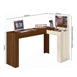 Escrivaninha Penteadeira de Canto Jade Mobler - 3