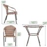 Cadeiras para Jardim Varanda Lazer Area Externa Relaxar Fibra Sintetica Mesa Bela Capuccino - 2