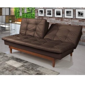 Sofá Cama 3 Lugares Pratic Madeira 