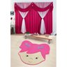 Kit Combo Decoração Quarto de Criança = Cortina Jéssica + Tapete Menina Sara - Pink - 1