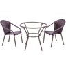 Cadeiras para Jardim Varanda Lazer Area Externa Relaxar Fibra Sintetica Mesa Bela Pedra Ferro - 1