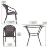Cadeiras para Jardim Varanda Lazer Area Externa Relaxar Fibra Sintetica Mesa Bela Pedra Ferro - 2