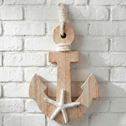 Âncora Náutica Marítima Decoração Casa de Praia Mar 18x13cm