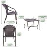 Cadeiras para Jardim Varanda Lazer Area Externa Relaxar Fibra Sintetica Mesa Bela Pedra Ferro - 2
