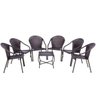 Cadeiras para Jardim Varanda Lazer Area Externa Relaxar Fibra Sintetica Mesa Bela Pedra Ferro - 1